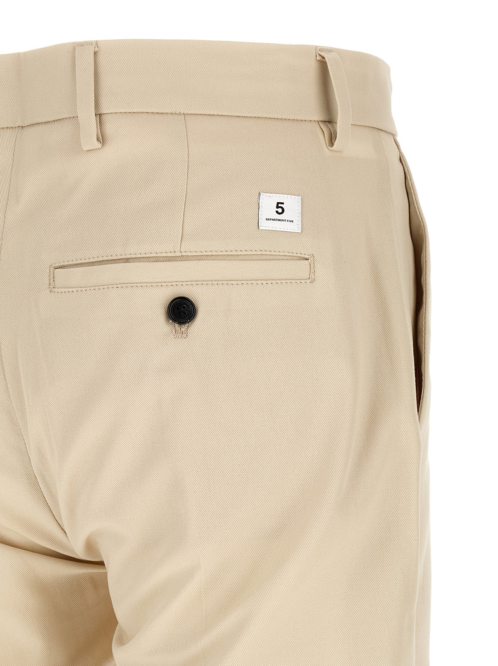 Beige Cotton Chino Pants