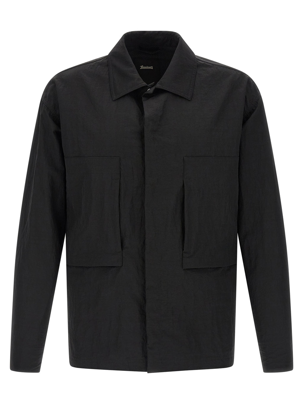 Black Polyamide Full-Length Jacket