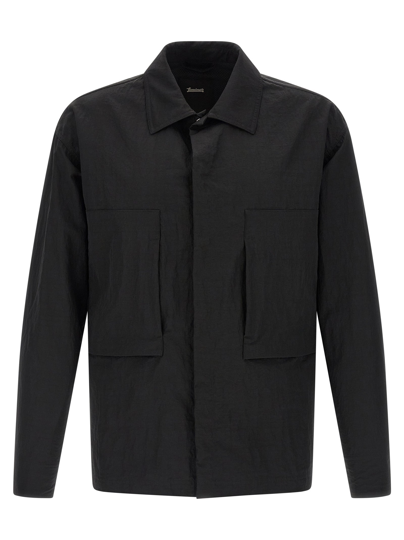 Black Polyamide Full-Length Jacket