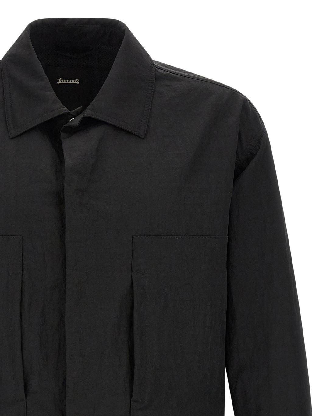 Black Polyamide Full-Length Jacket
