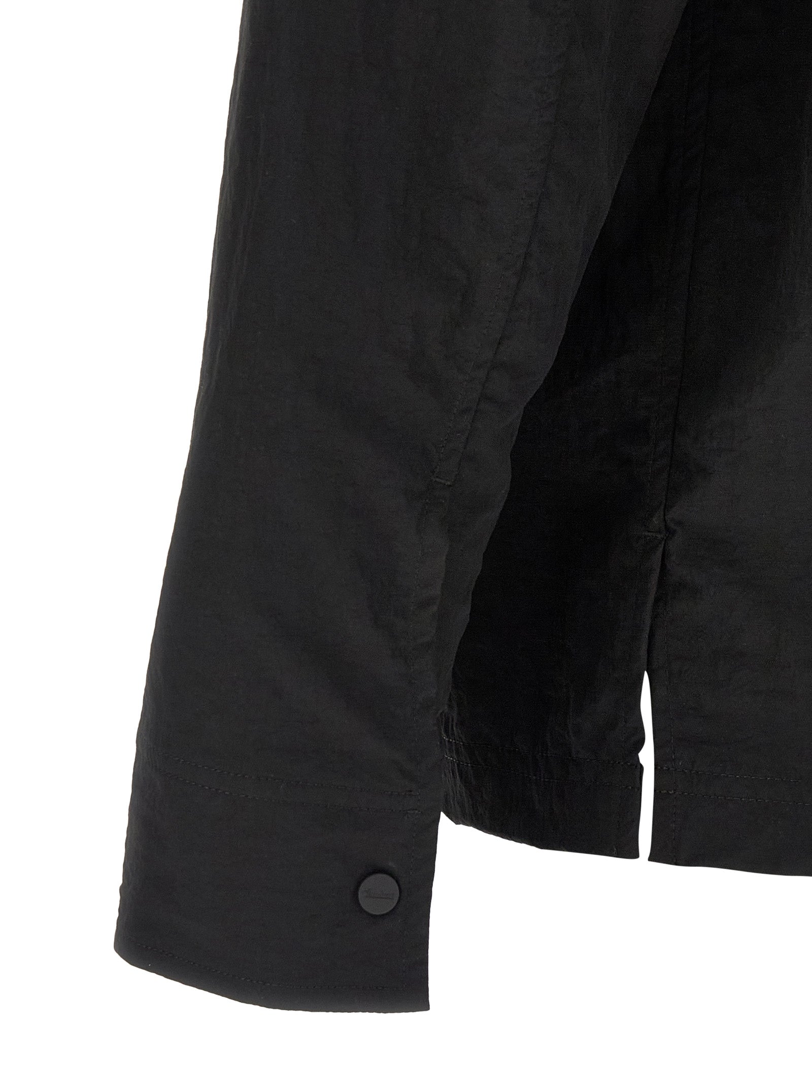 Black Polyamide Full-Length Jacket