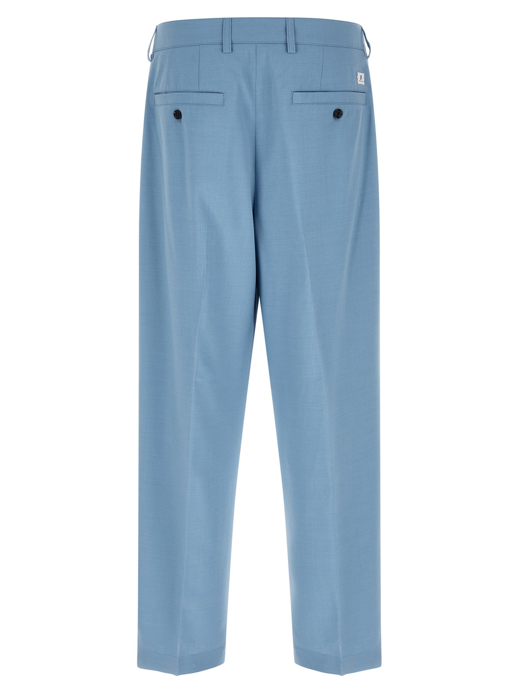 Blue Polyester Chino Pants