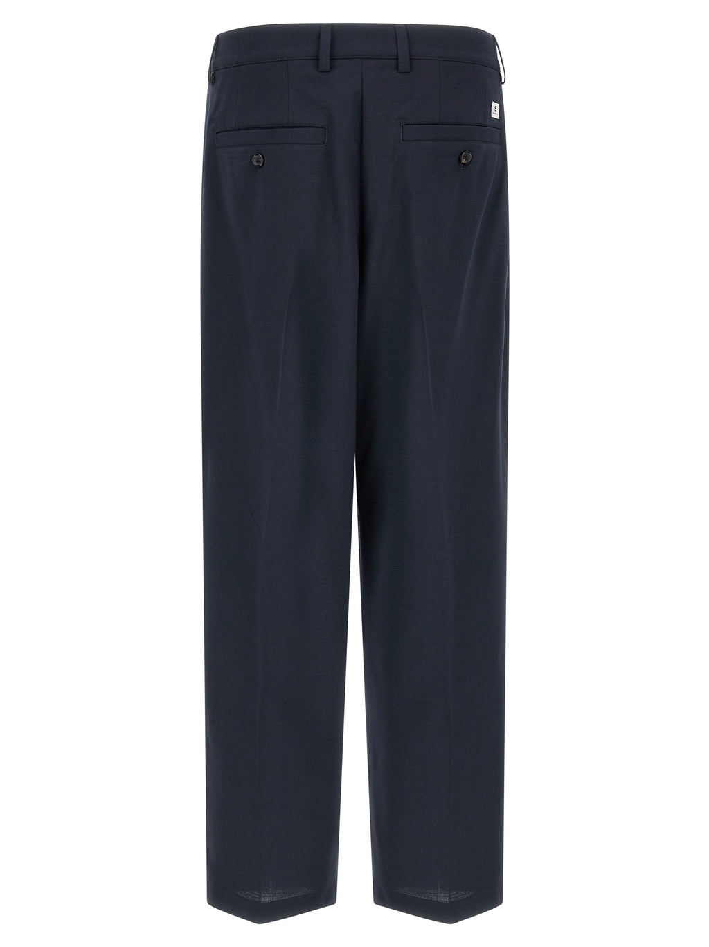 Blue Polyester Chino Pants