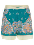 Multicolor Viscose Shorts