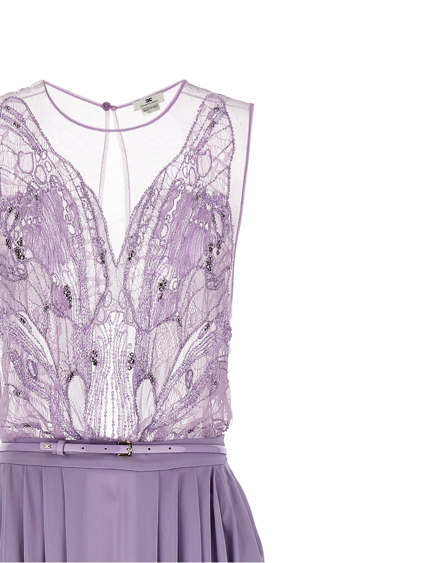 Purple Viscose Long Dress
