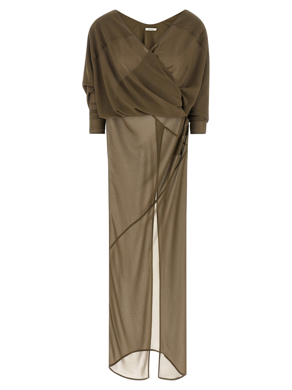 Bicolor Polyester Long Dress