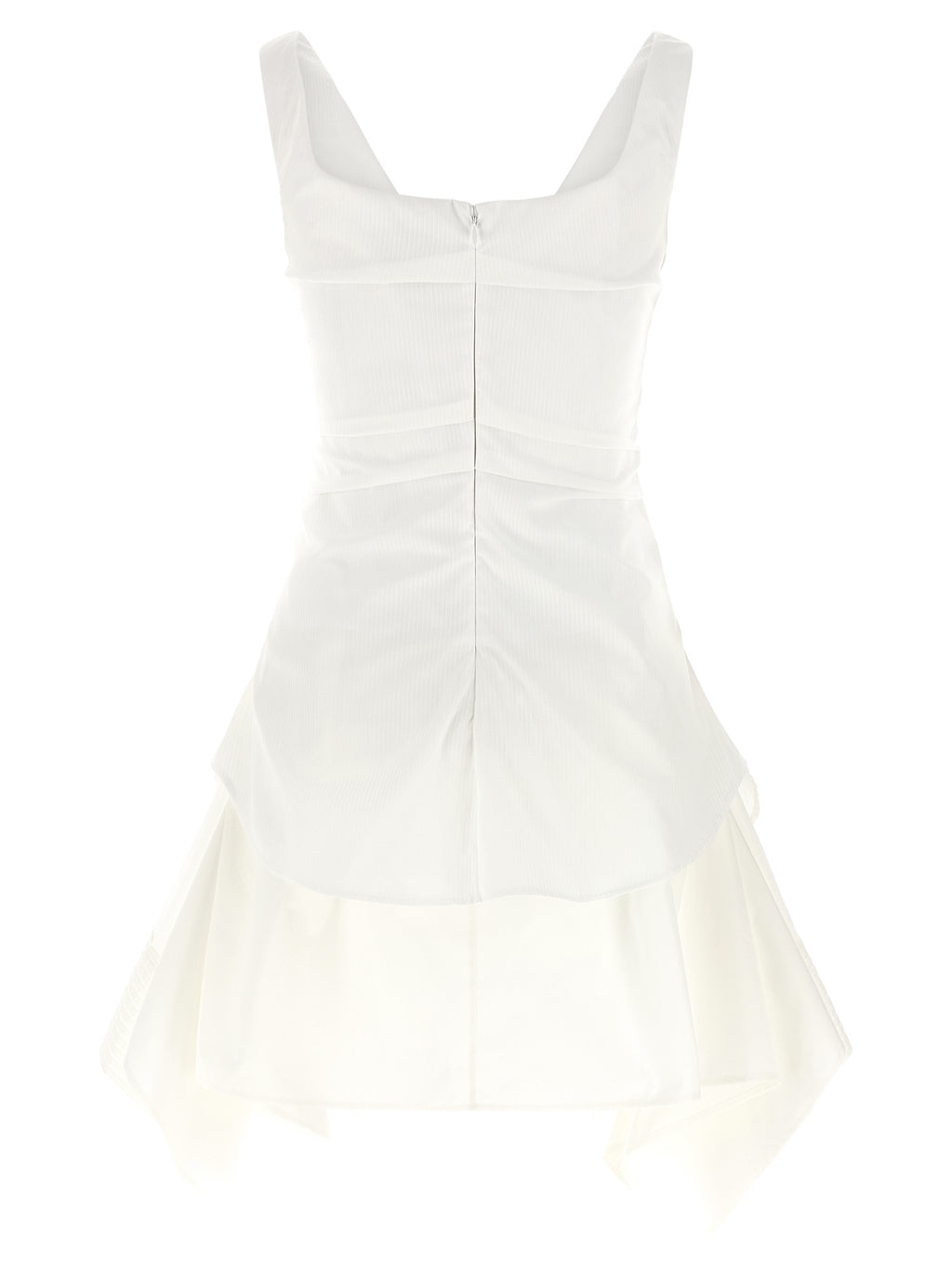 White Cotton Short Dress