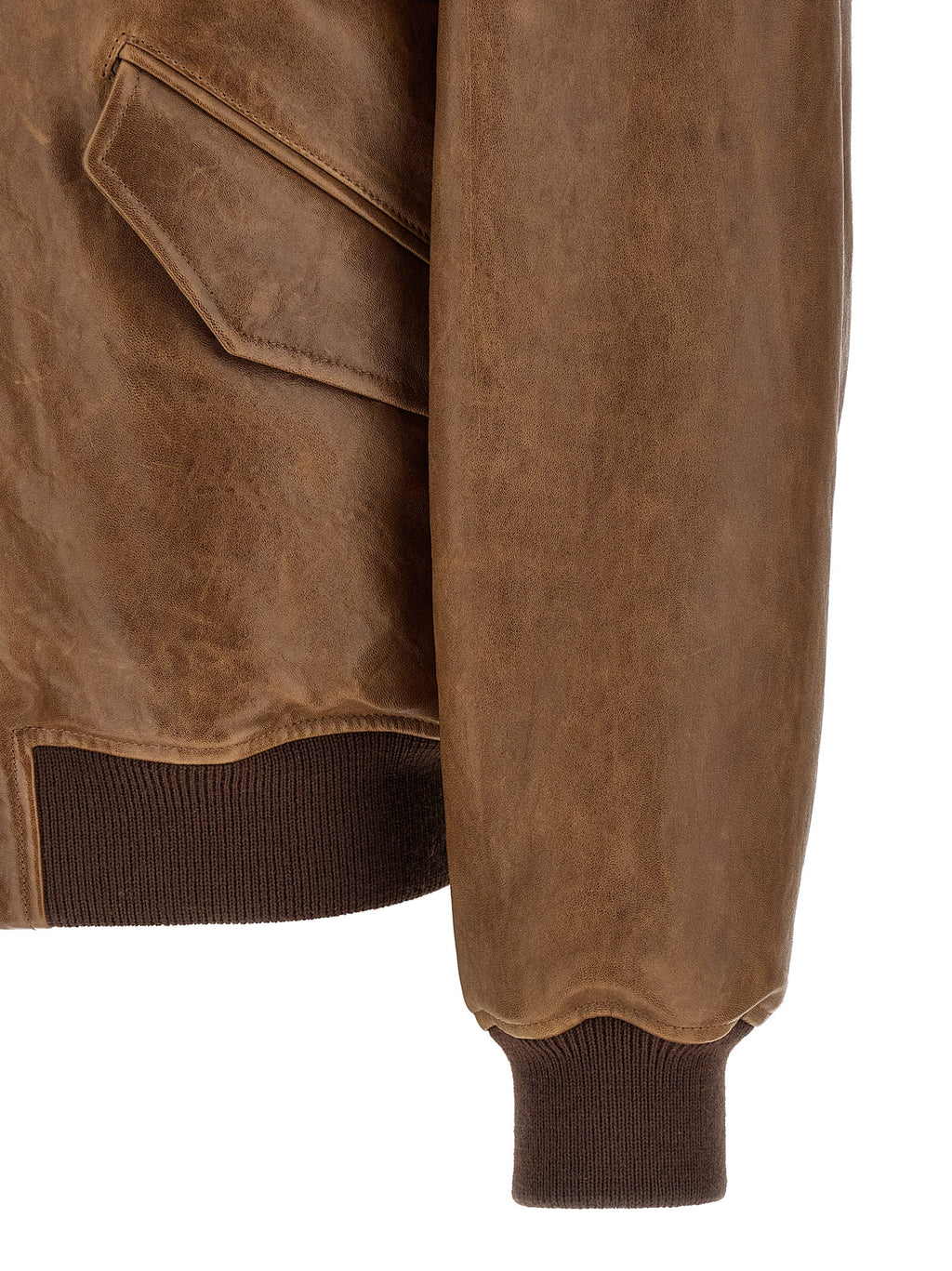 Brown Lamb Leather Leather Jacket