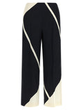 Bicolor Viscose Casual Pants