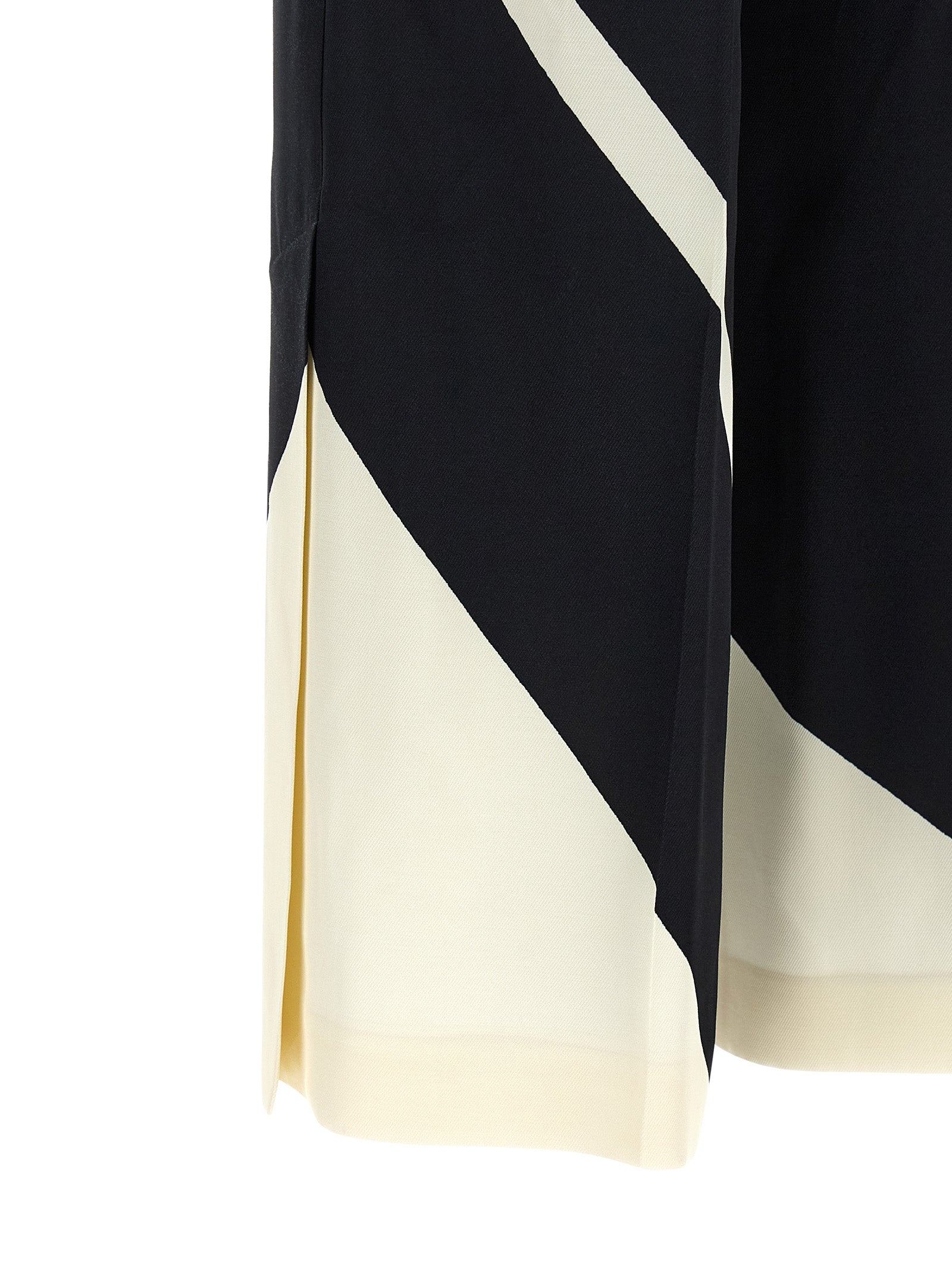 Bicolor Viscose Casual Pants