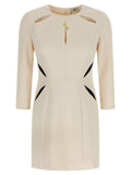 Bicolor Polyester Short Dress