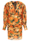Orange Lyocell Short Dress