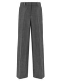 Gray Linen Casual Pants