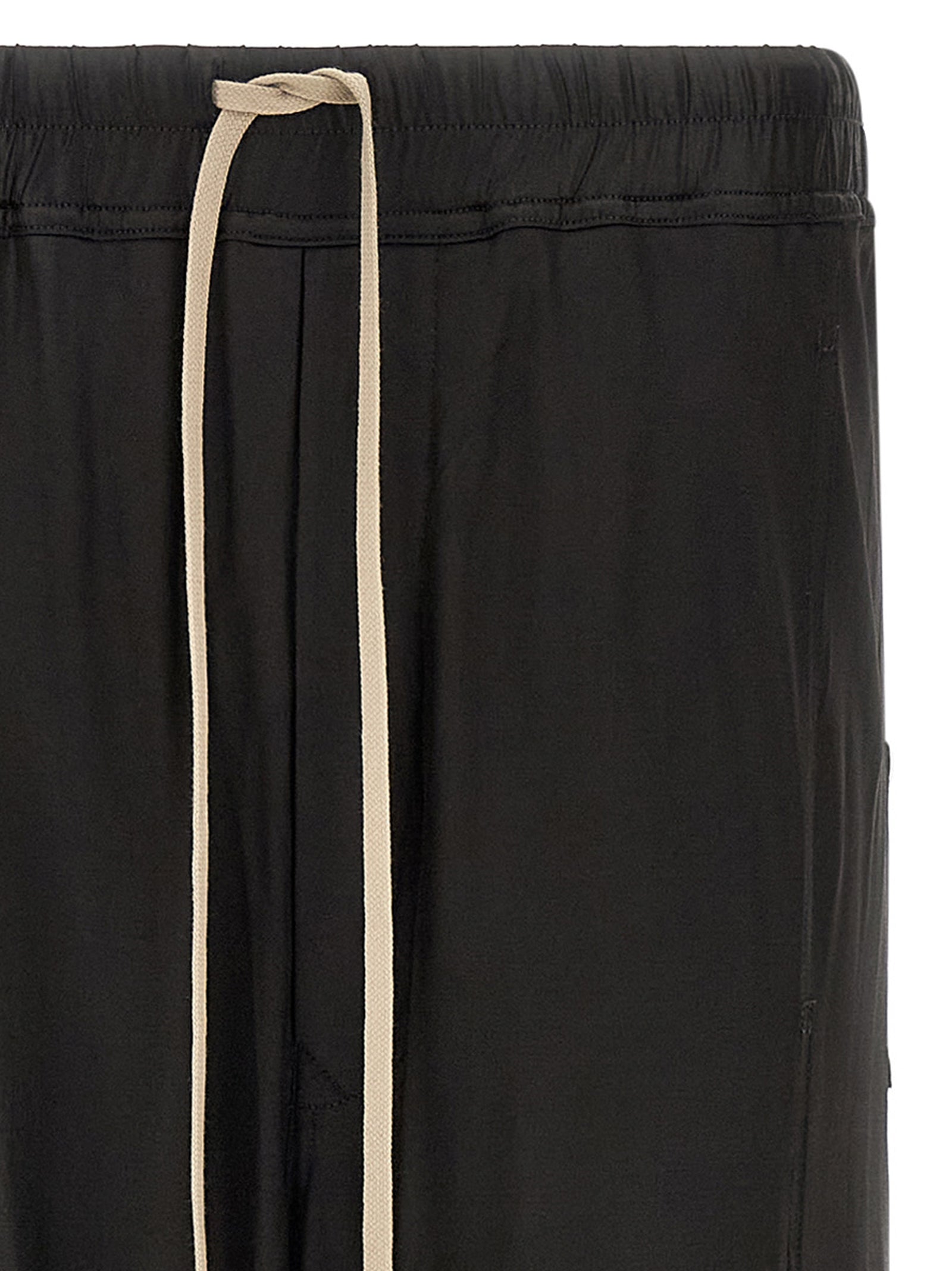 Black Acetate Casual Pants