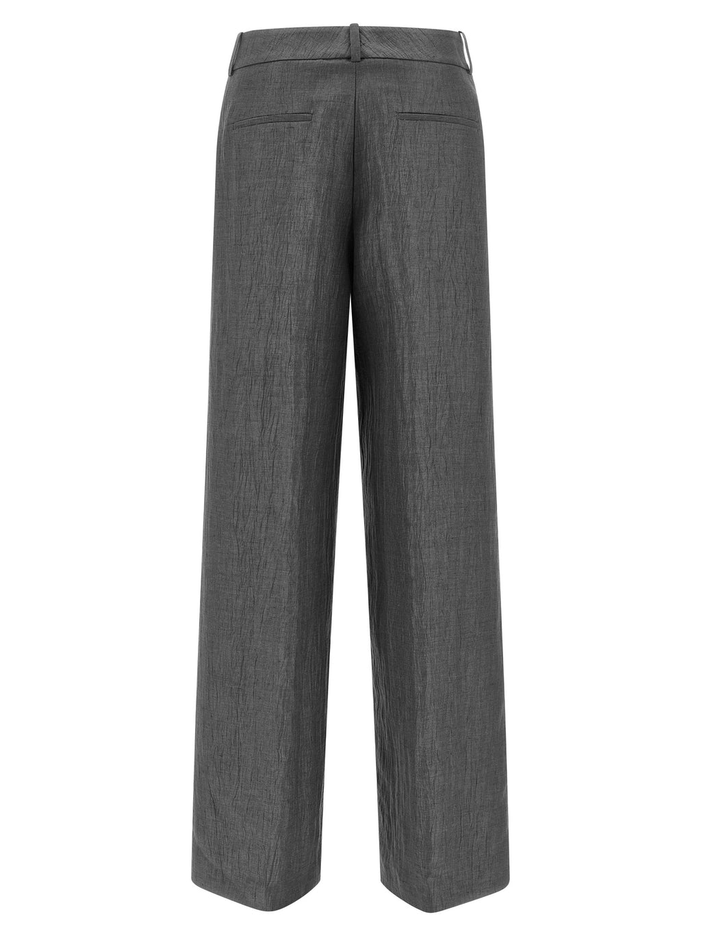 Gray Linen Casual Pants