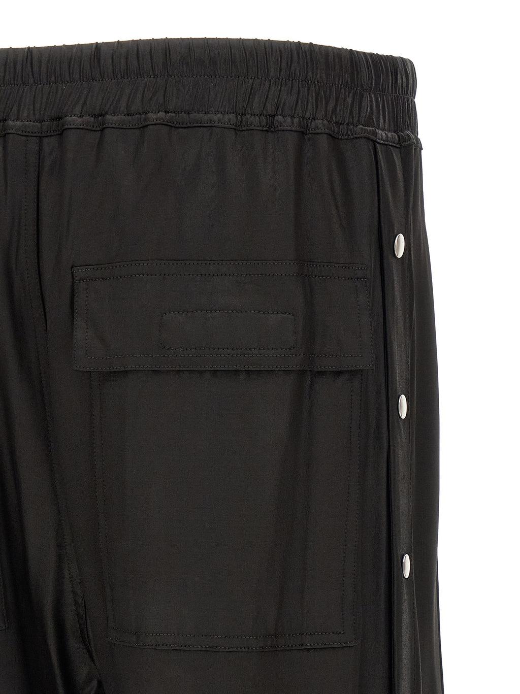 Black Acetate Casual Pants