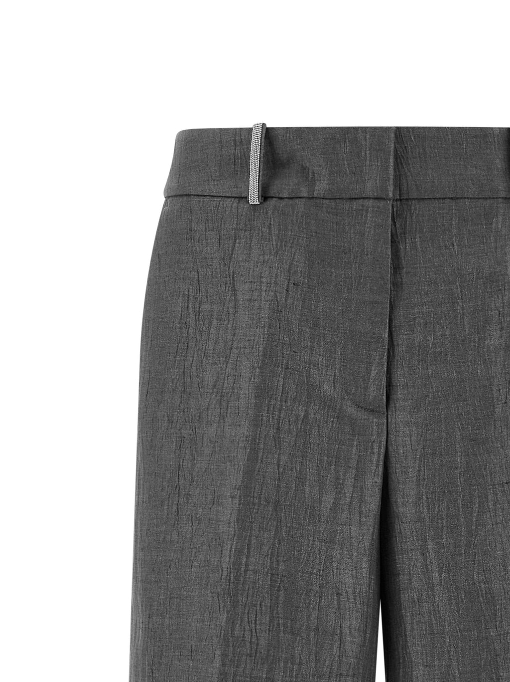 Gray Linen Casual Pants