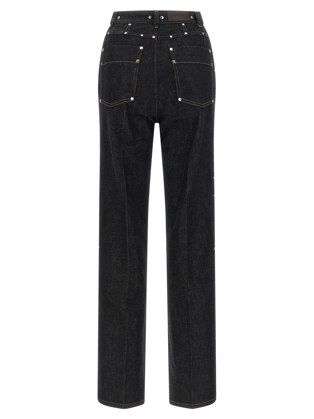 Black Cotton High-Waisted Jean