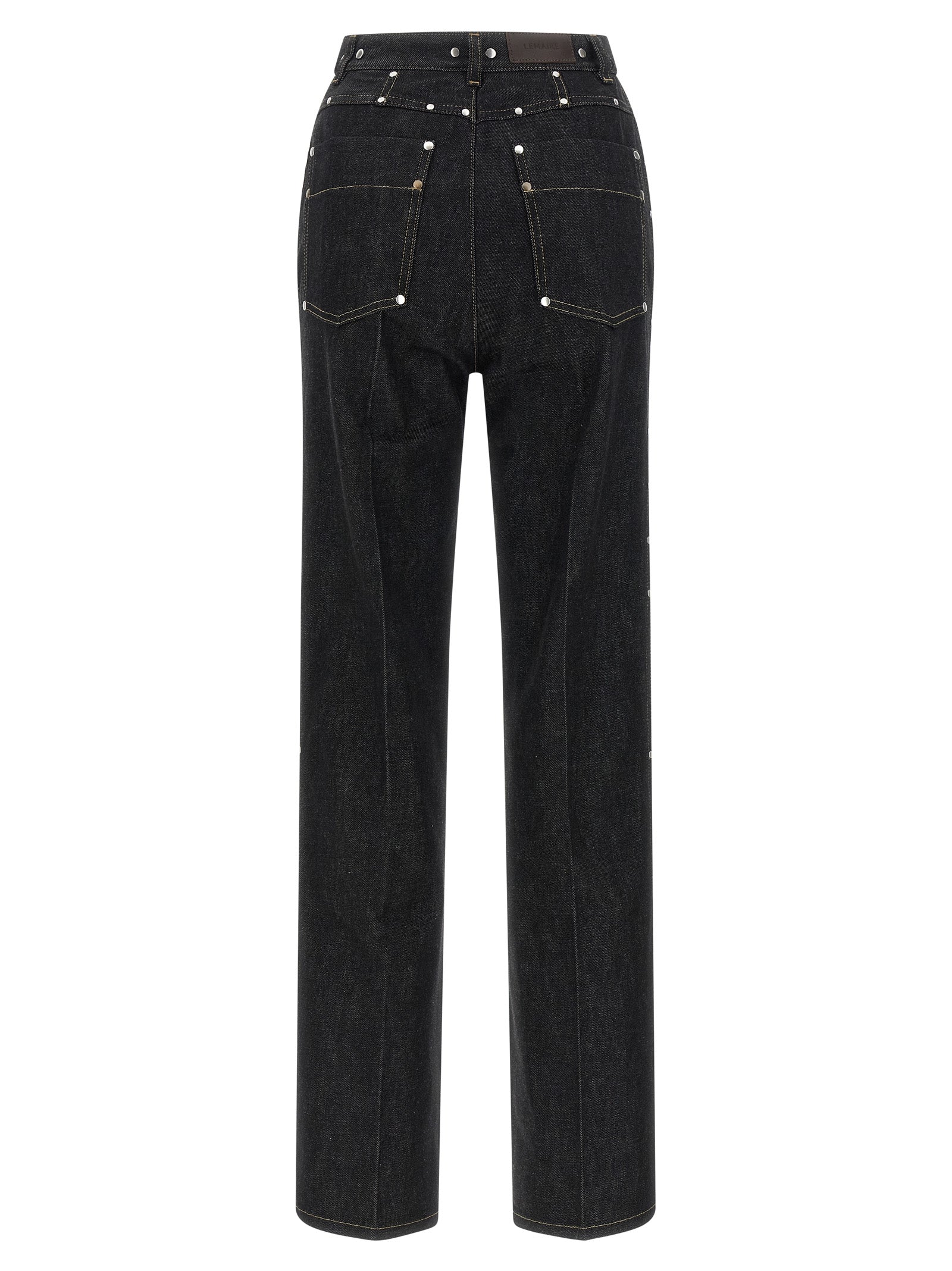 Black Cotton High-Waisted Jean