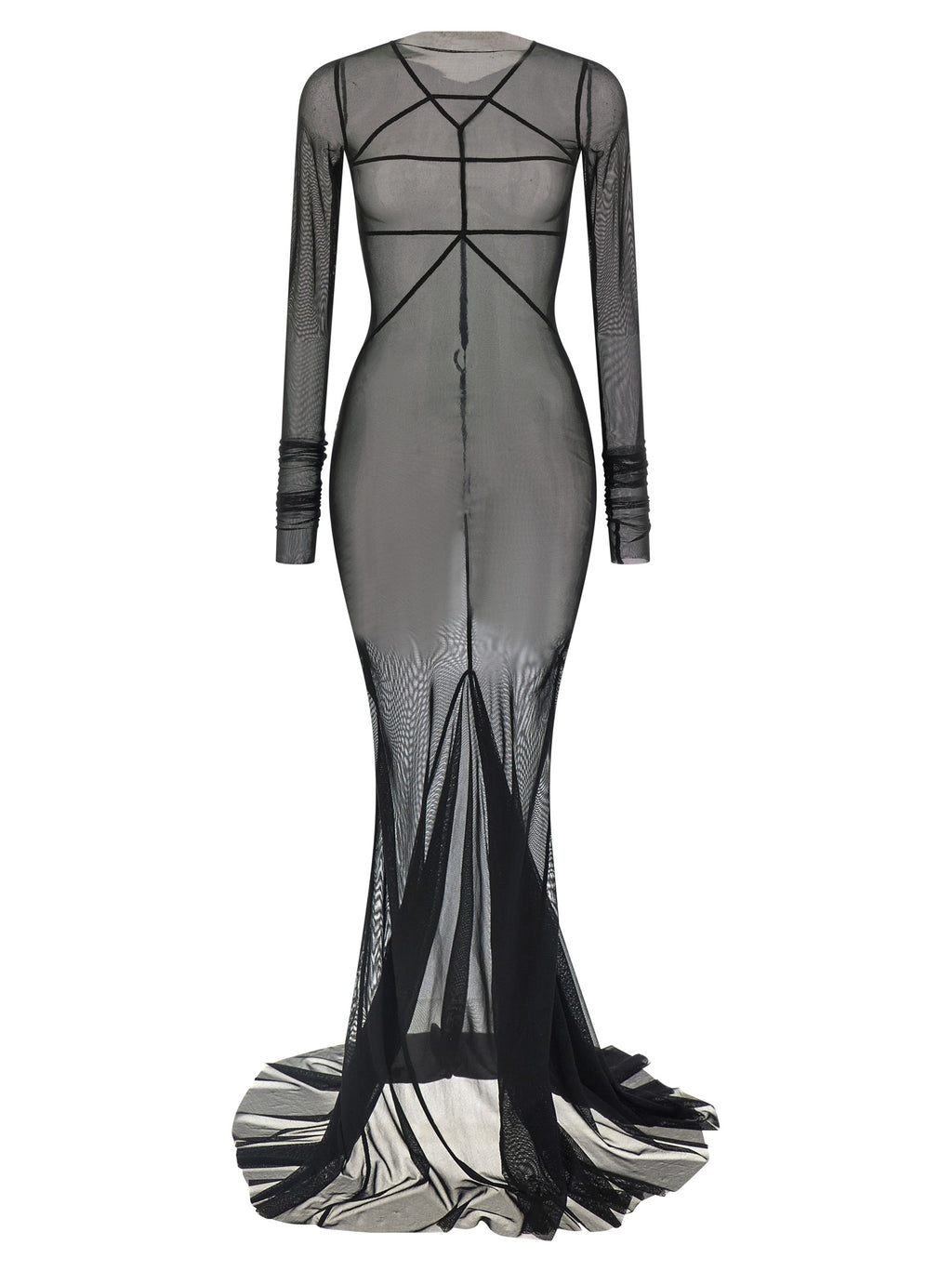 Black Nylon Long Dress