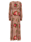 Multicolor Silk Long Dress