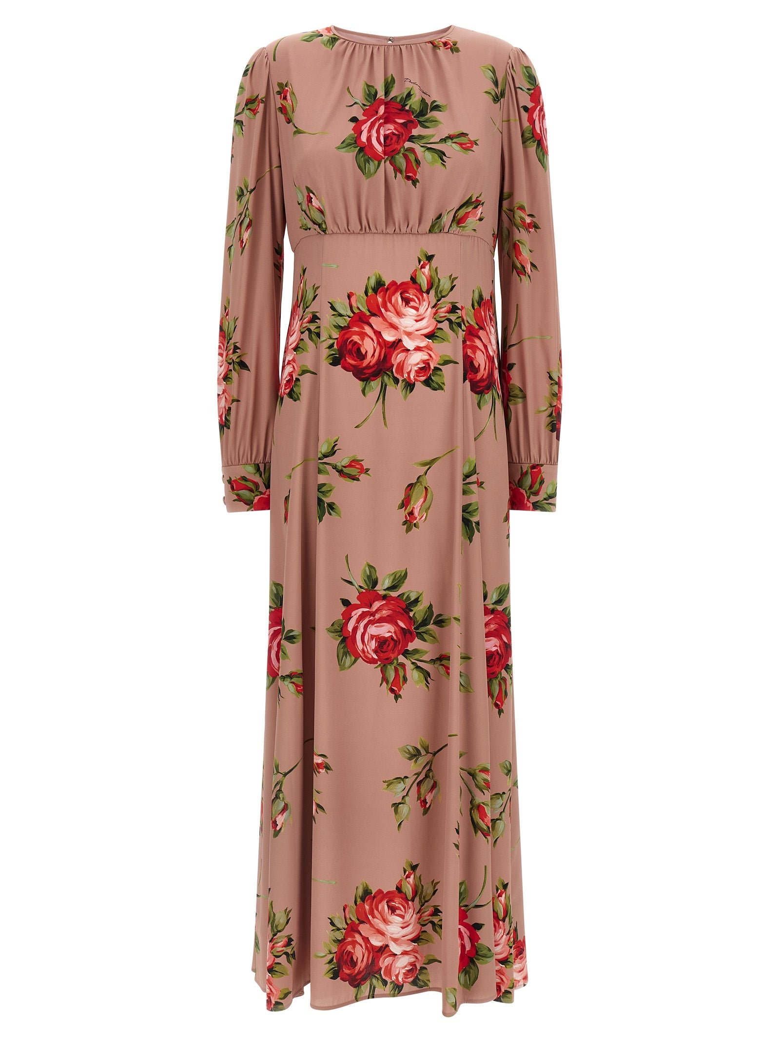 Multicolor Silk Long Dress