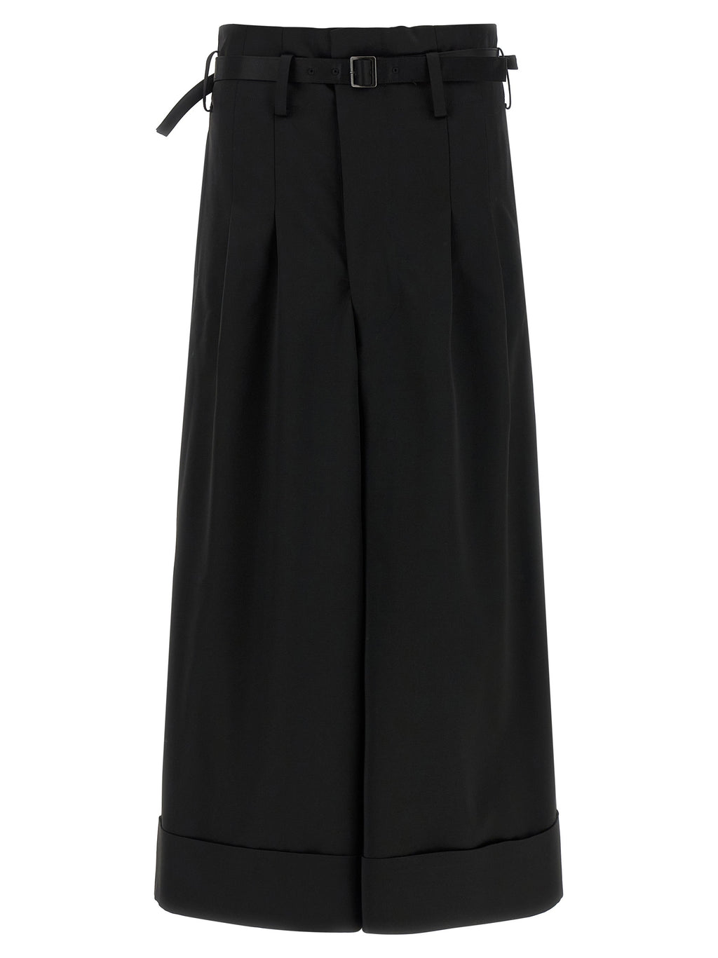 Black Acetate Flared Pants