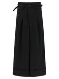 Black Acetate Flared Pants