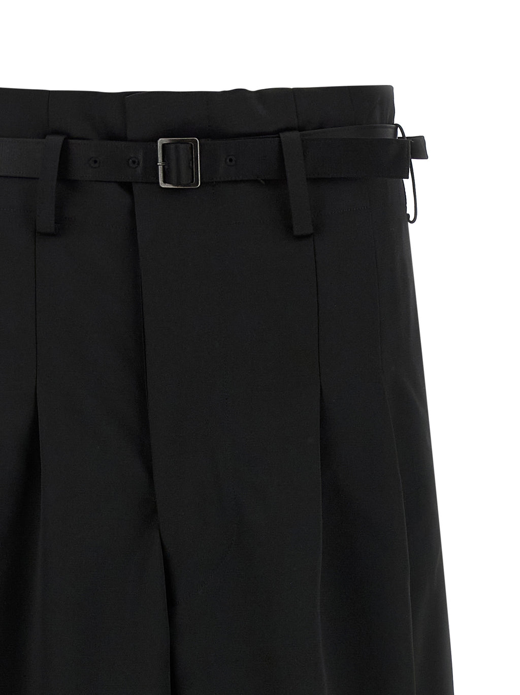 Black Acetate Flared Pants