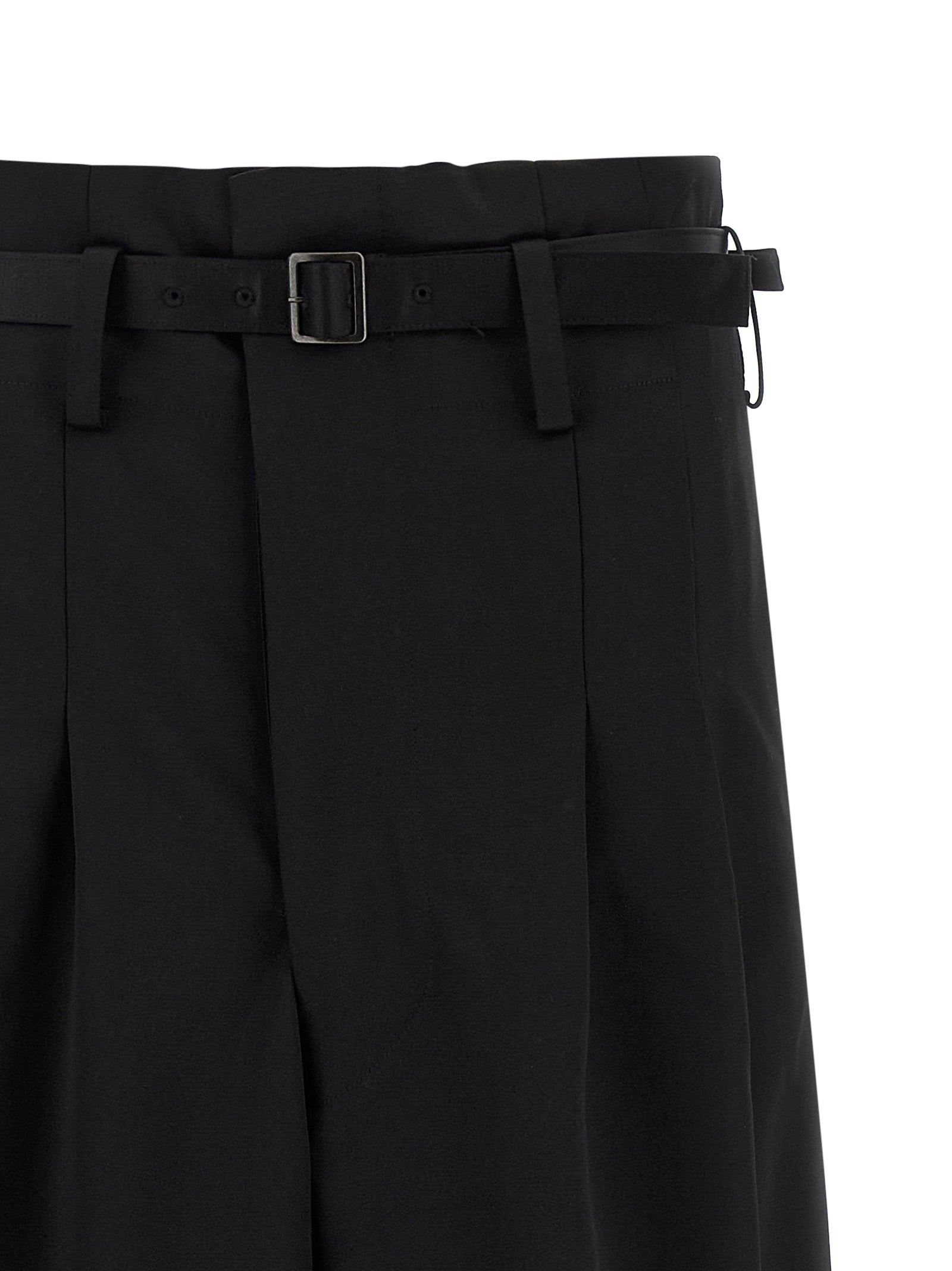 Black Acetate Flared Pants