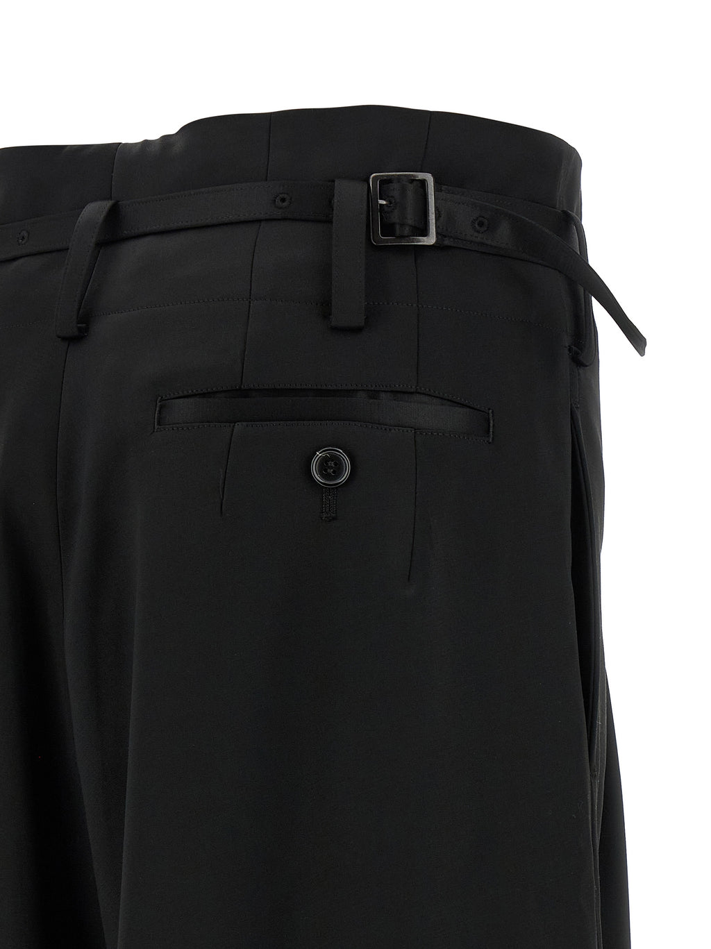 Black Acetate Flared Pants