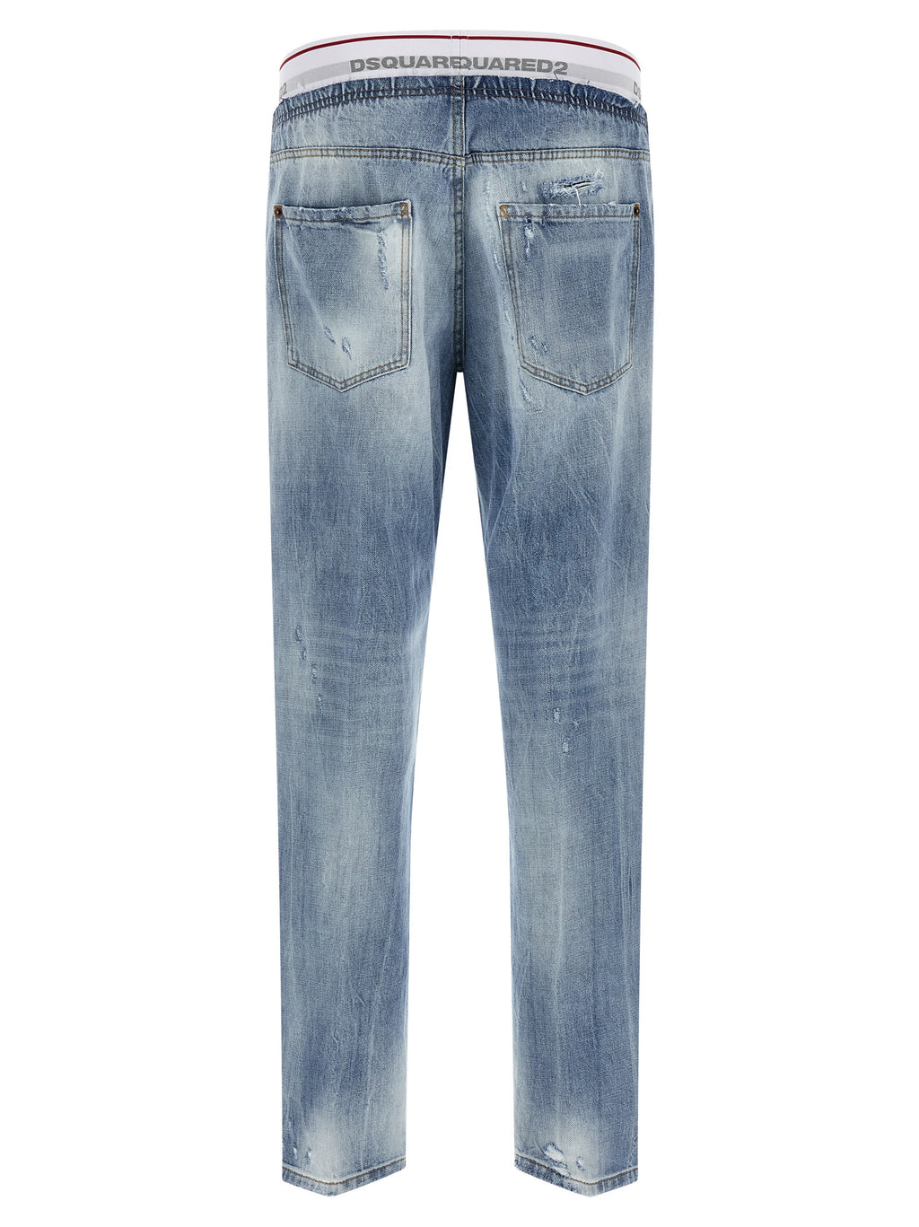 Blue Cotton Relaxed Fit Jeans