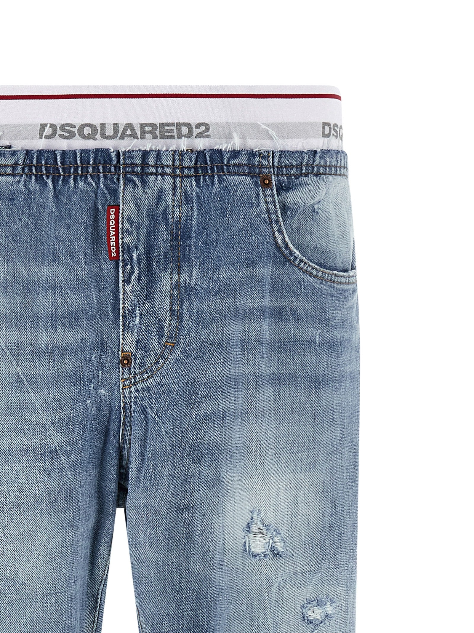 Blue Cotton Relaxed Fit Jeans