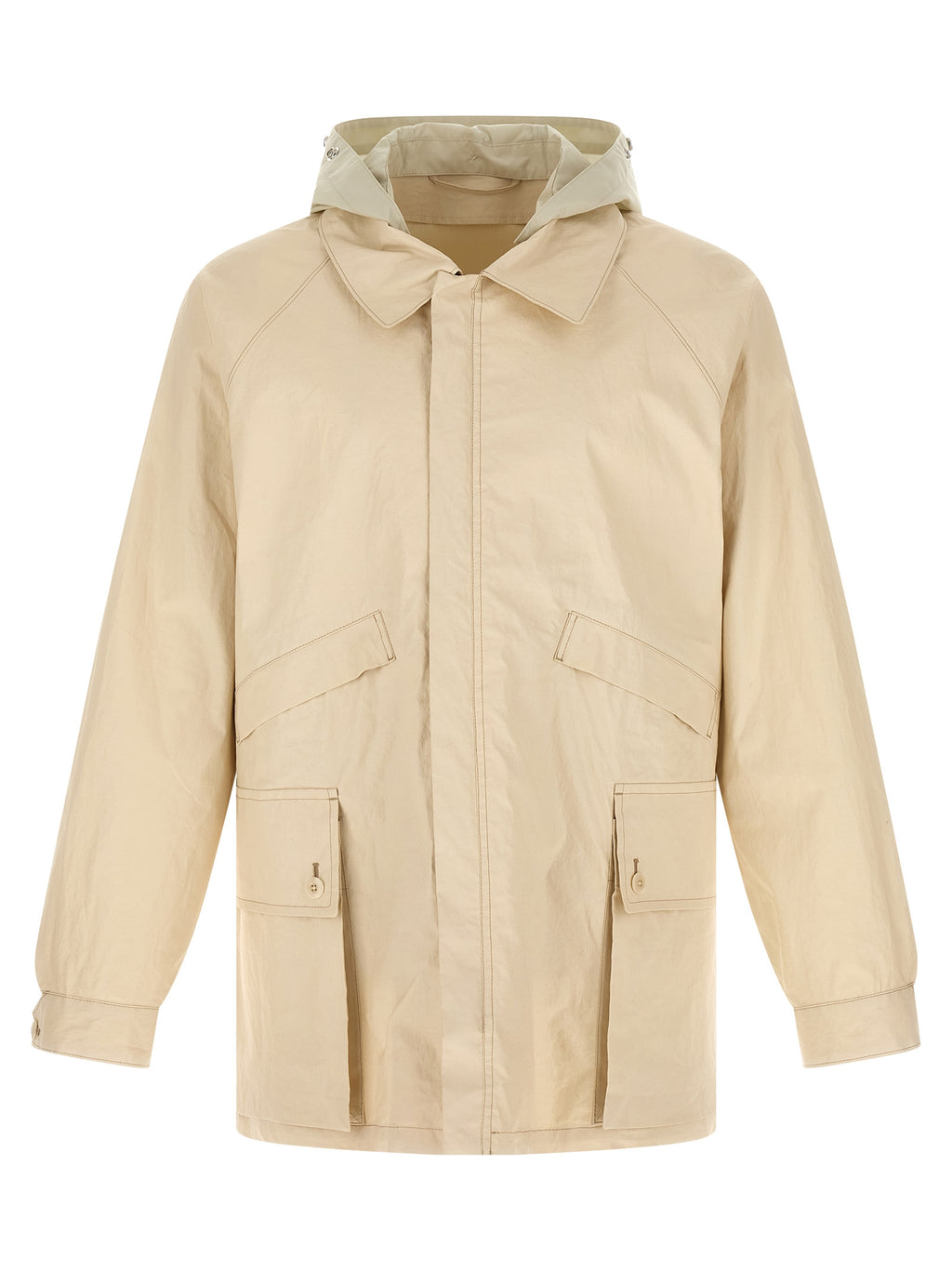 Beige Linen Shell Jacket
