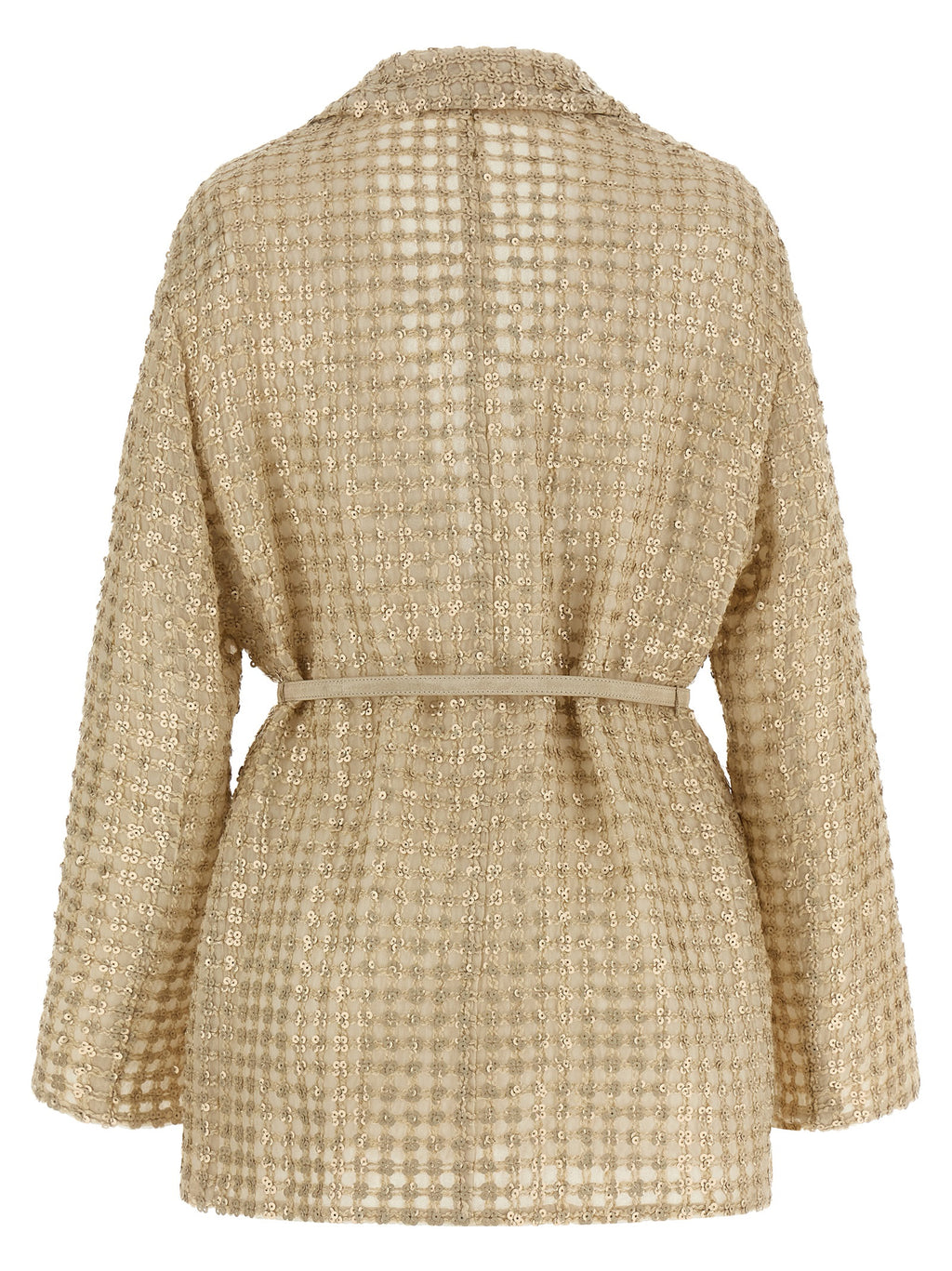 Beige Silk Blazer
