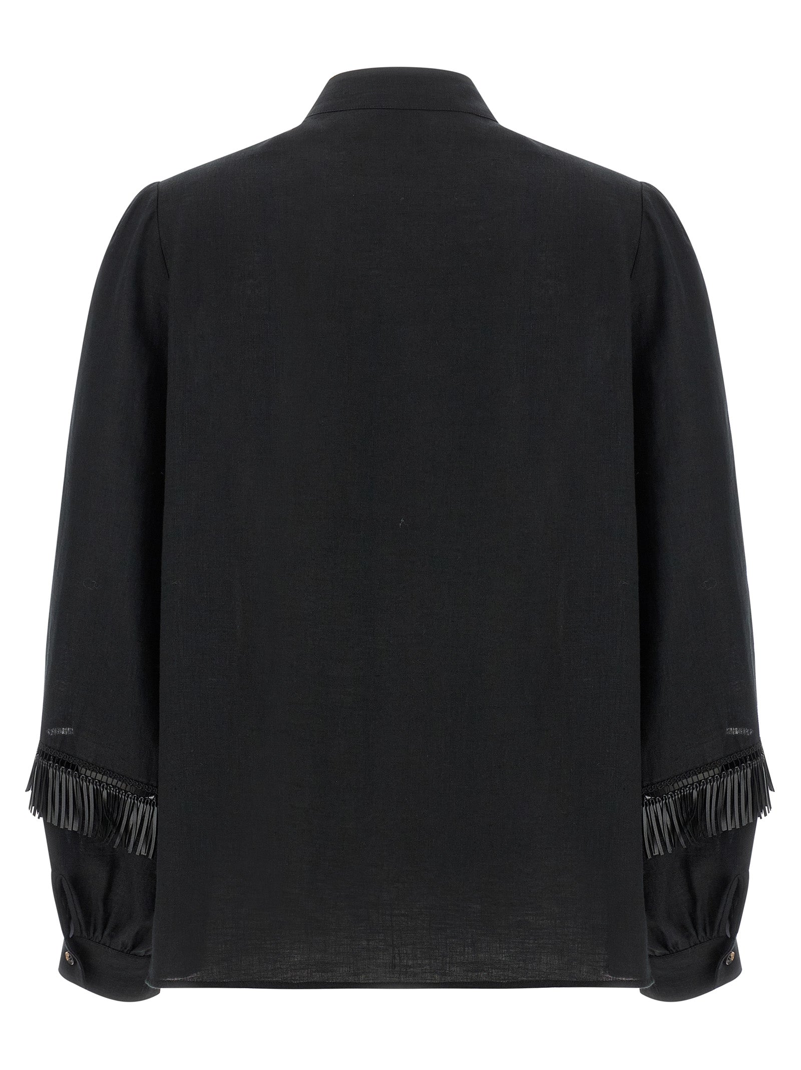 Black Linen Blouse