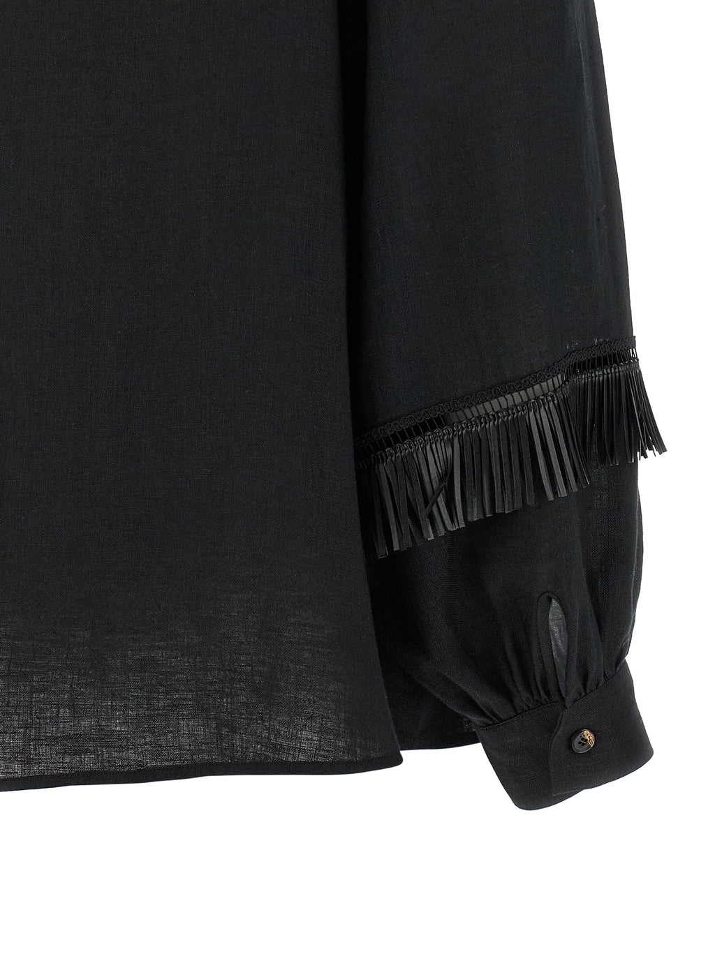 Black Linen Blouse