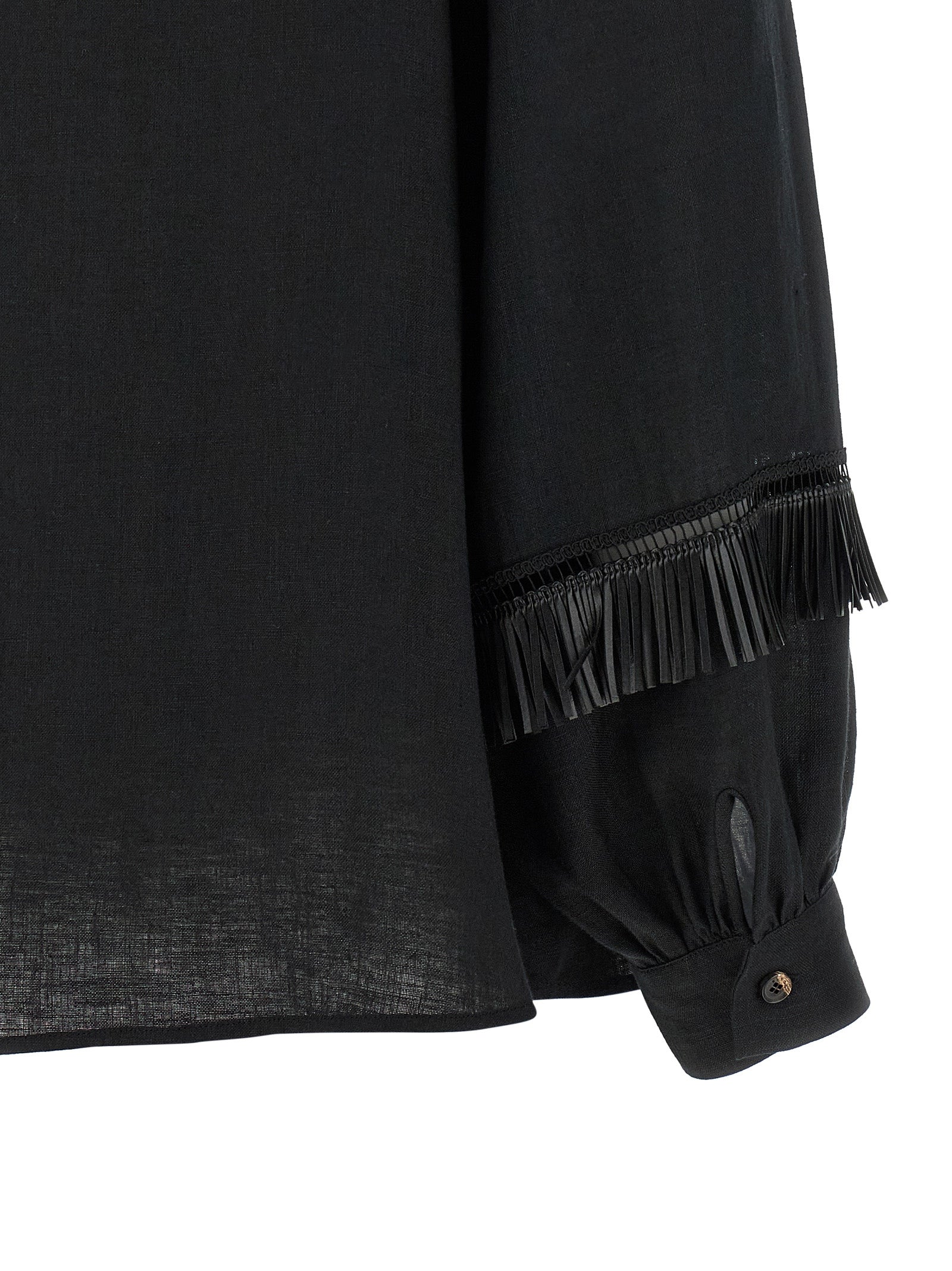 Black Linen Blouse