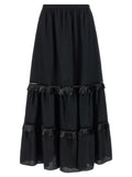 Black Linen Mini Skirt