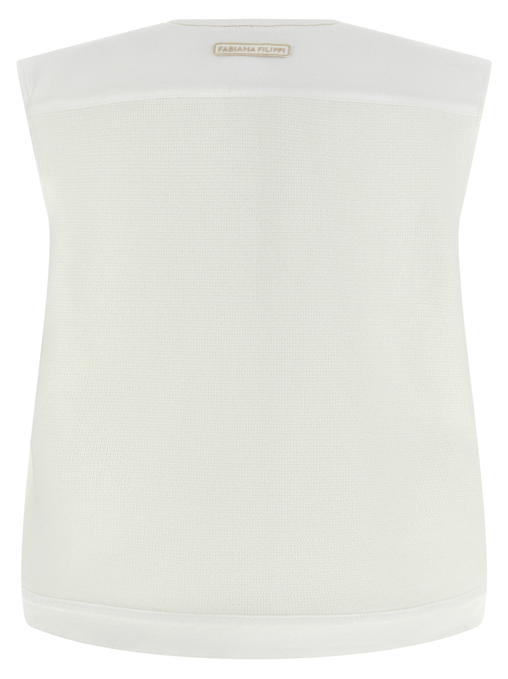 White Cotton Sleeveless Jacket