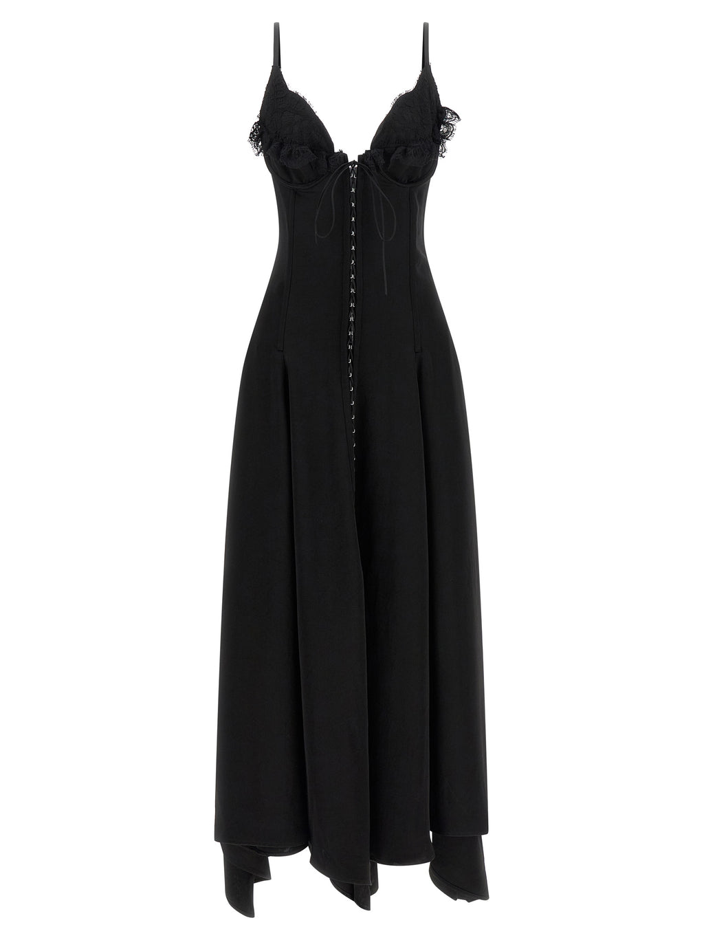 Black Acetate Long Dress