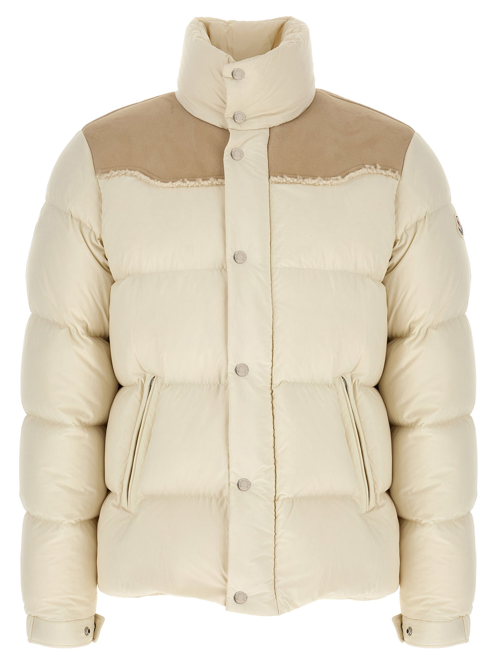 Beige Polyamide Full-Length Jacket