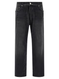 Black Cotton Cropped Jeans