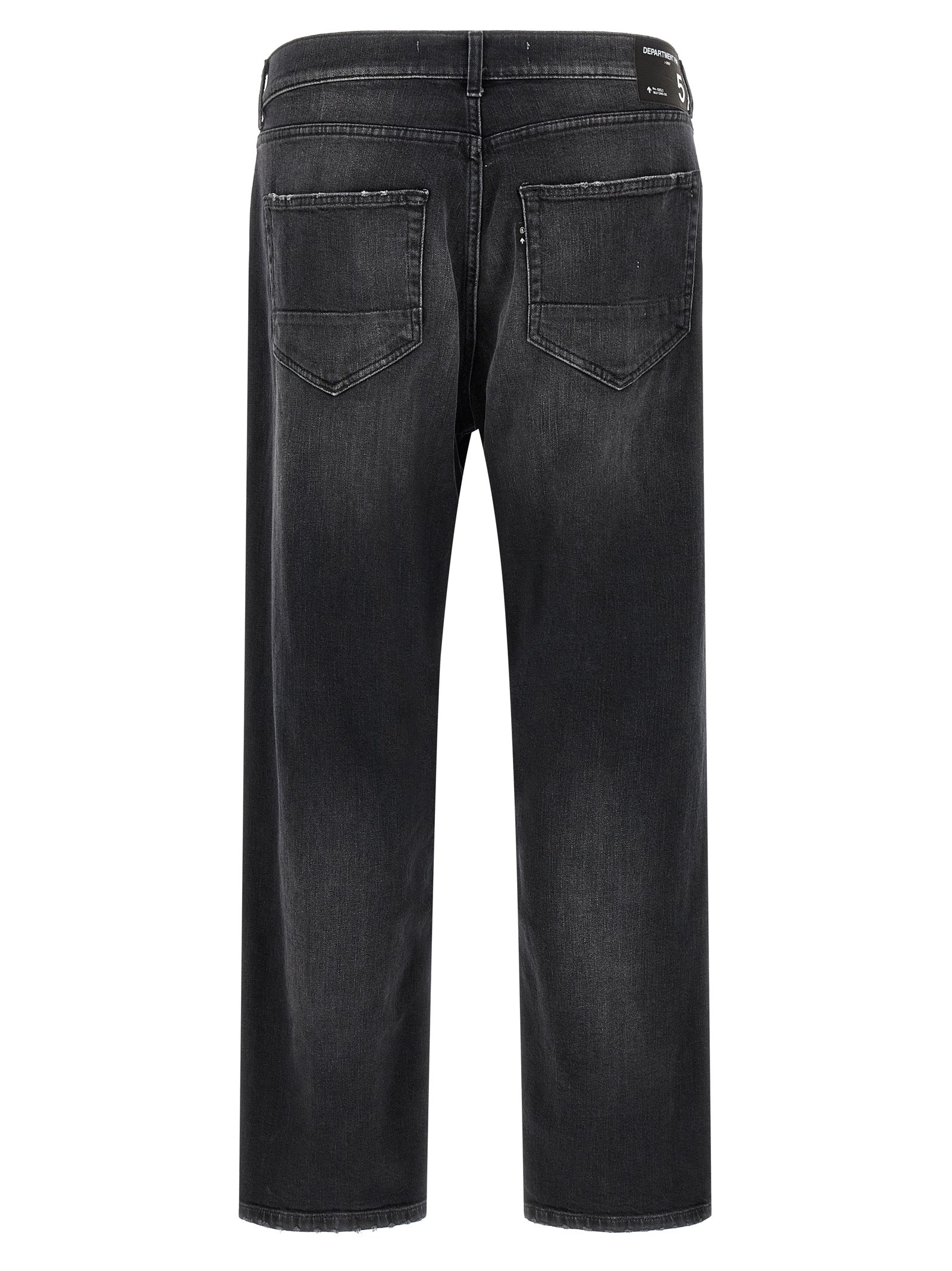 Black Cotton Cropped Jeans