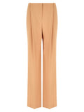Beige Acetate Casual Pants