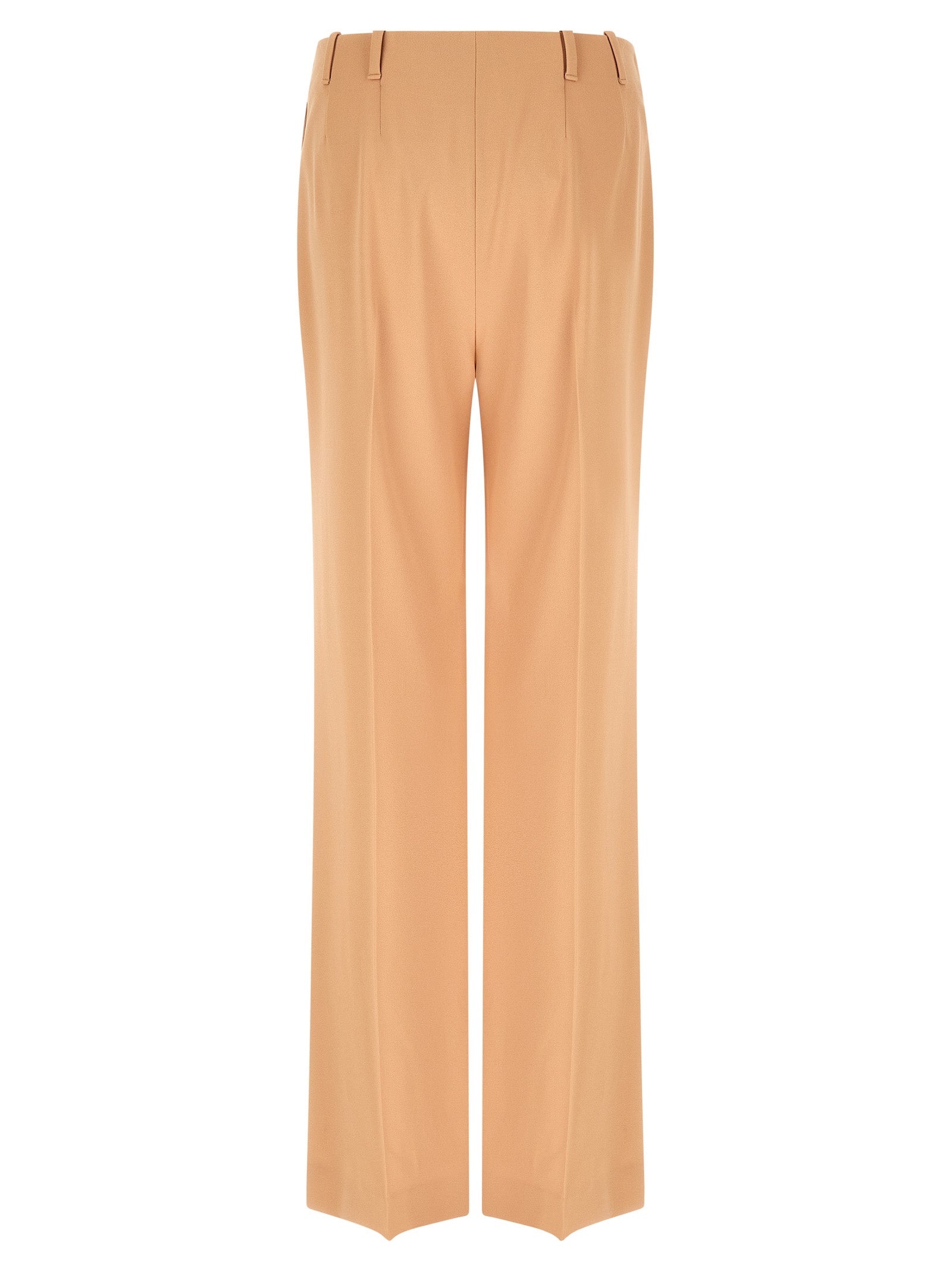 Beige Acetate Casual Pants