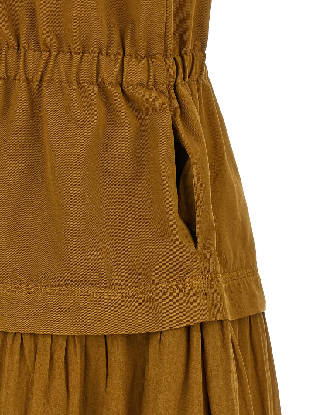 Brown Cotton Long Dress