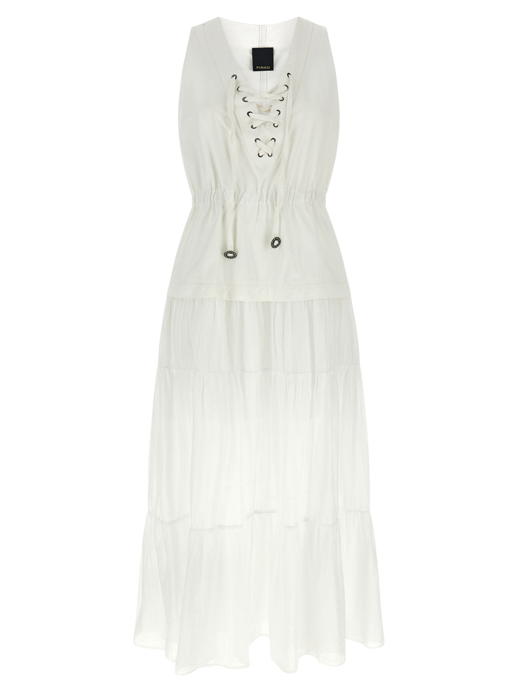 White Cotton Long Dress
