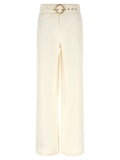White Cotton Flared Jeans