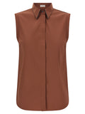 Brown Cotton Blouse
